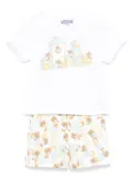 Moschino Kids Teddy Bear short set - White