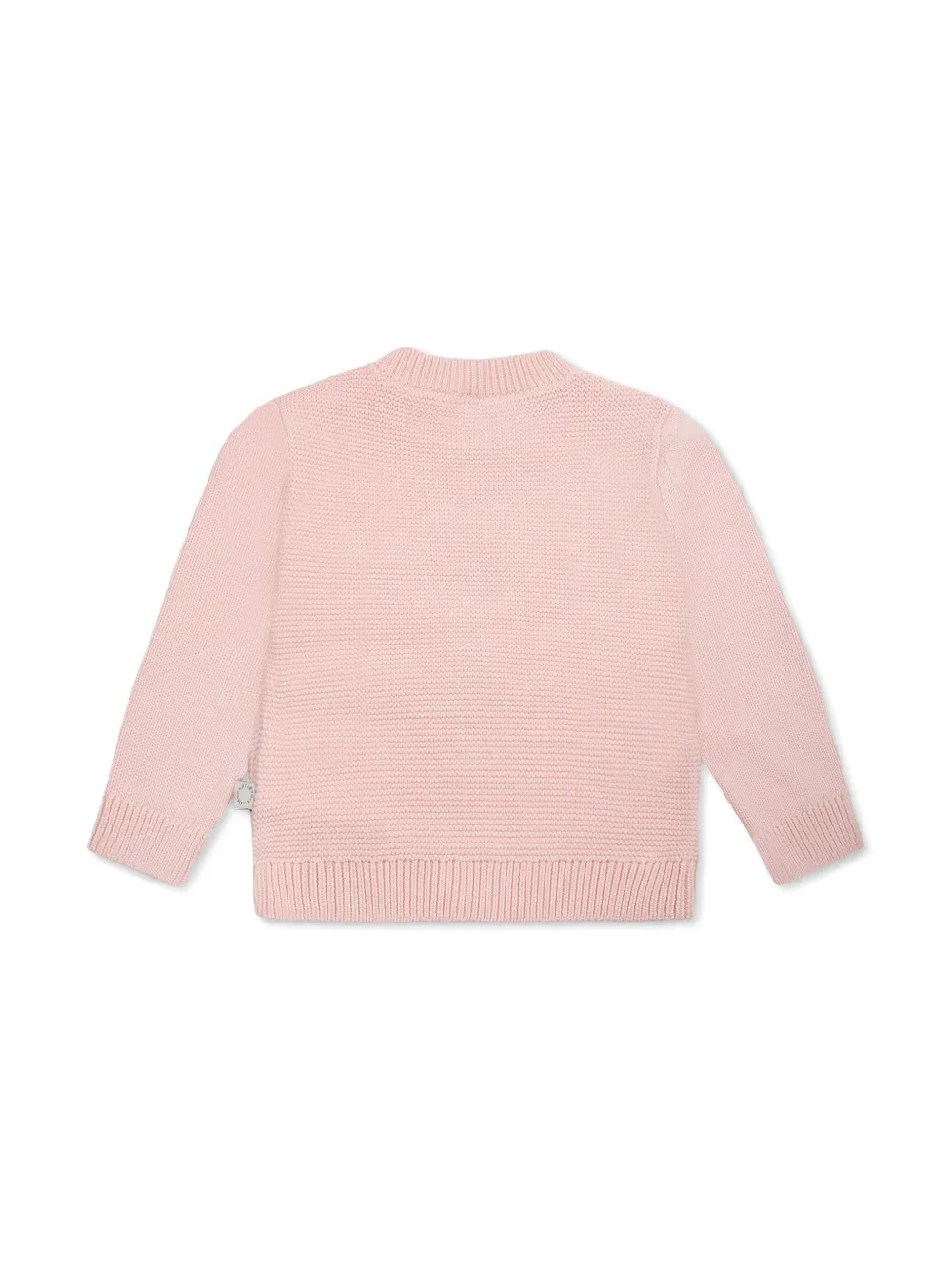 Stella McCartney Kids floral-appliqué sweater - Roze