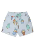 Stella McCartney Kids Ice Cream-print swim shorts - Blue