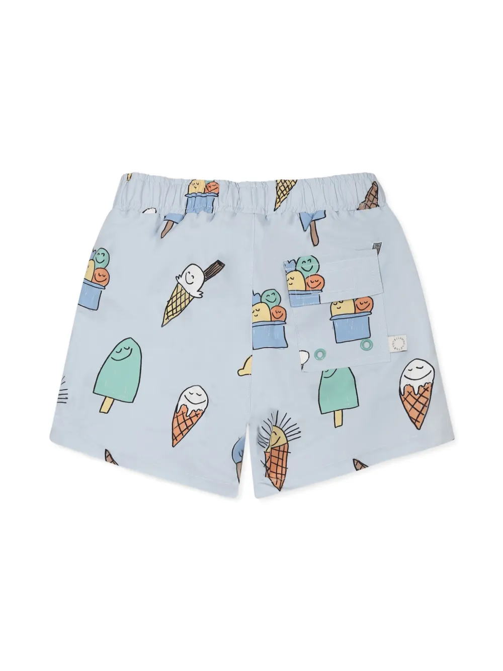 Stella McCartney Kids Ice Cream-print swim shorts - Blauw