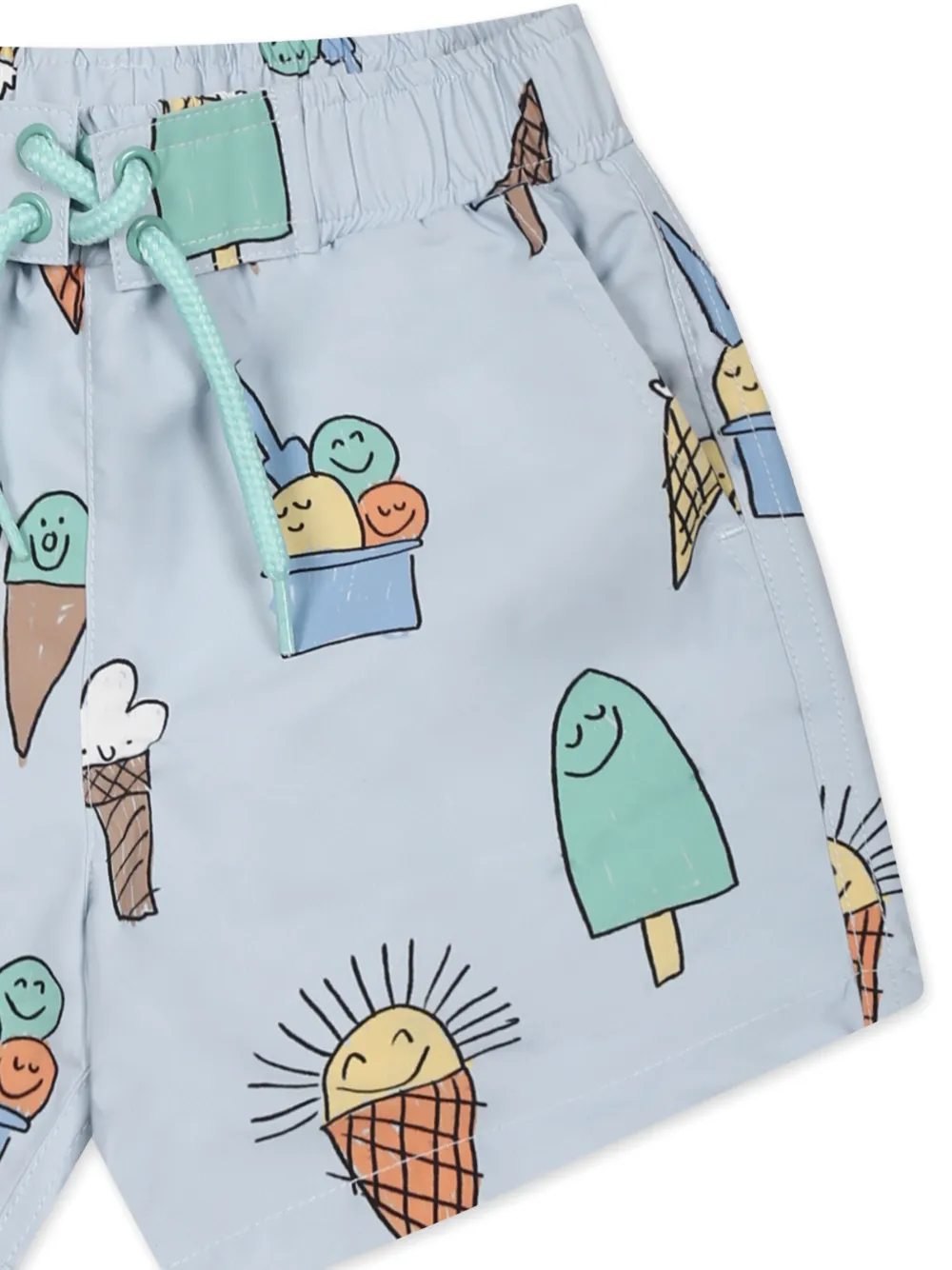 Stella McCartney Kids Zwembroek met Ice Cream-print Blauw