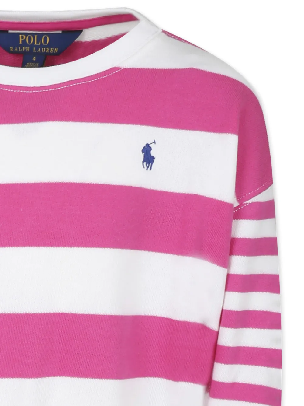 POLO RALPH LAUREN KIDS Gestreepte trui Roze