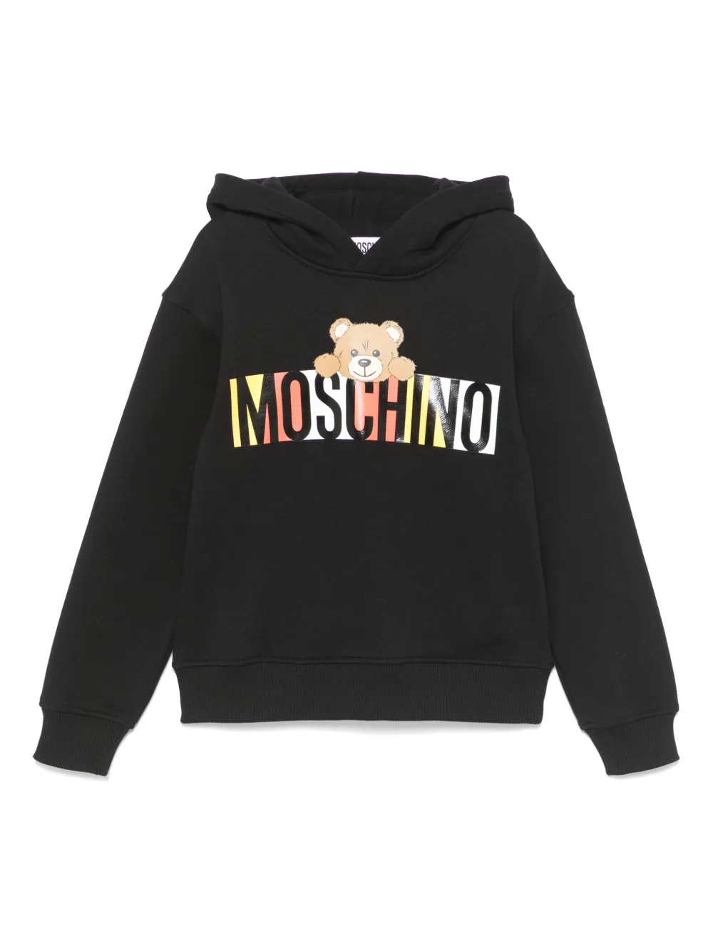 Moschino Kids Hoodie met teddybeerprint Zwart