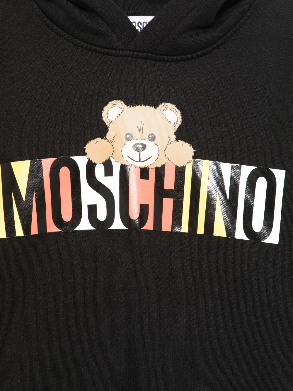 Moschino Kids Hoodie met teddybeerprint Zwart