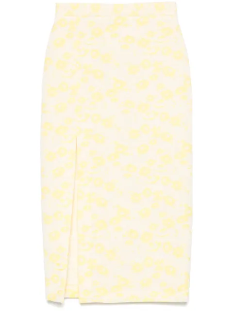 MSGM floral-jacquard midi skirt 