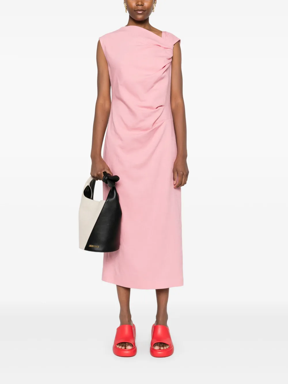 MSGM Asymmetrische midi-jurk - Roze