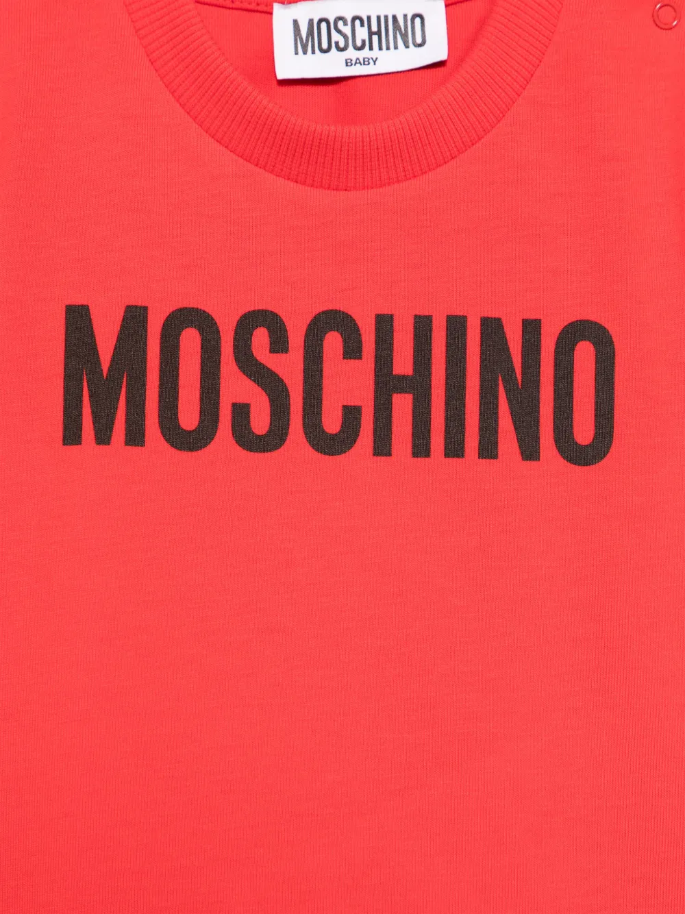 Moschino Kids T-shirt met logoprint Rood