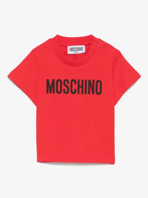 Moschino Kids playera con logo estampado