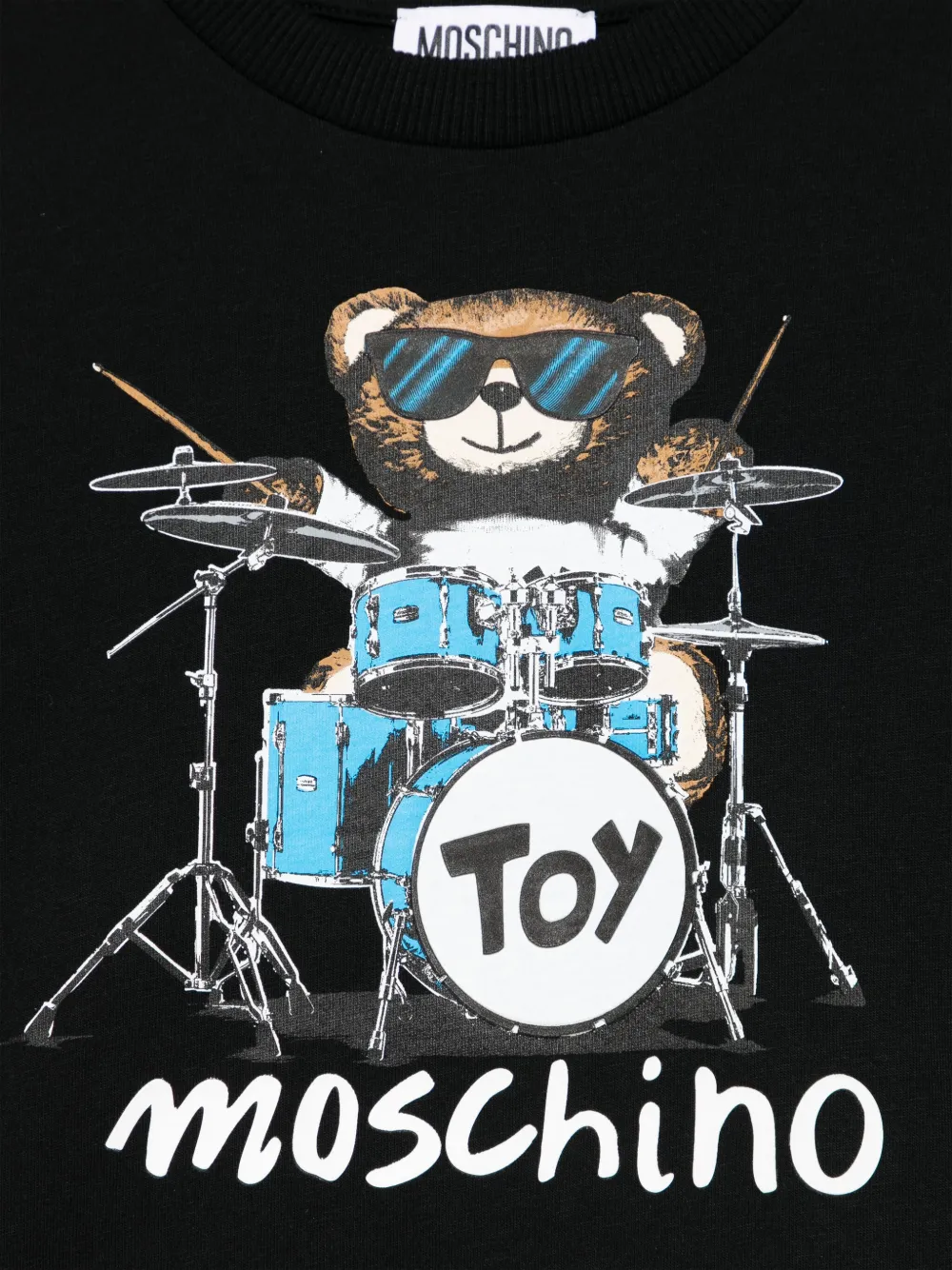 Moschino Kids T-shirt met teddybeerprint Zwart