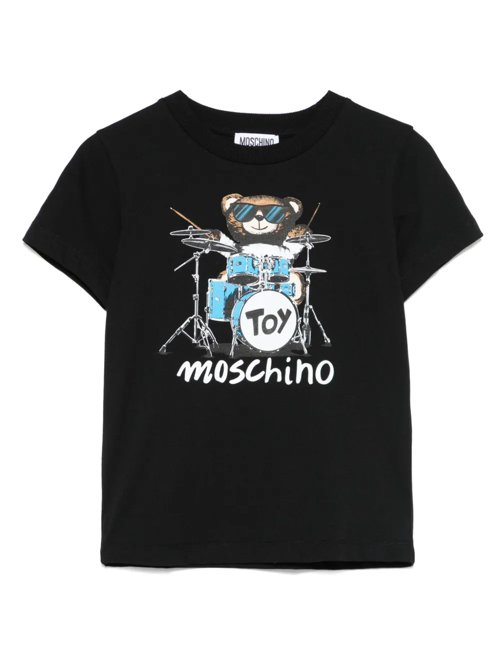 Moschino Kids T-shirt met teddybeerprint Zwart