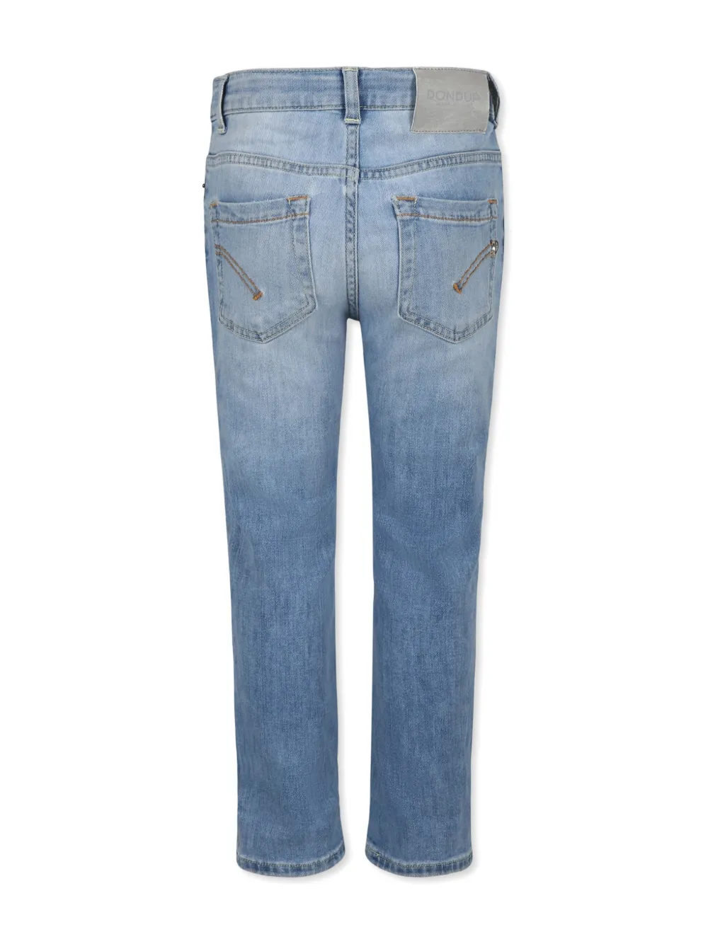 DONDUP KIDS distressed tapered jeans - Blauw