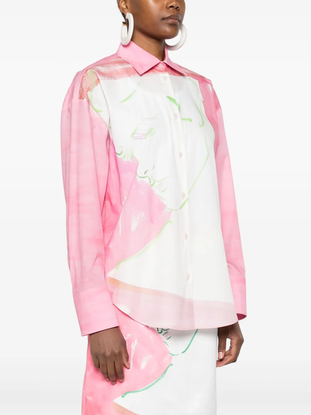 MSGM x Luke Edward Hall blouse met print Roze