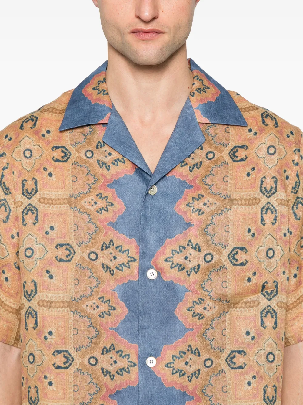 Valentino Garavani Bowlingshirt met Voyage Imaginaire-print Bruin