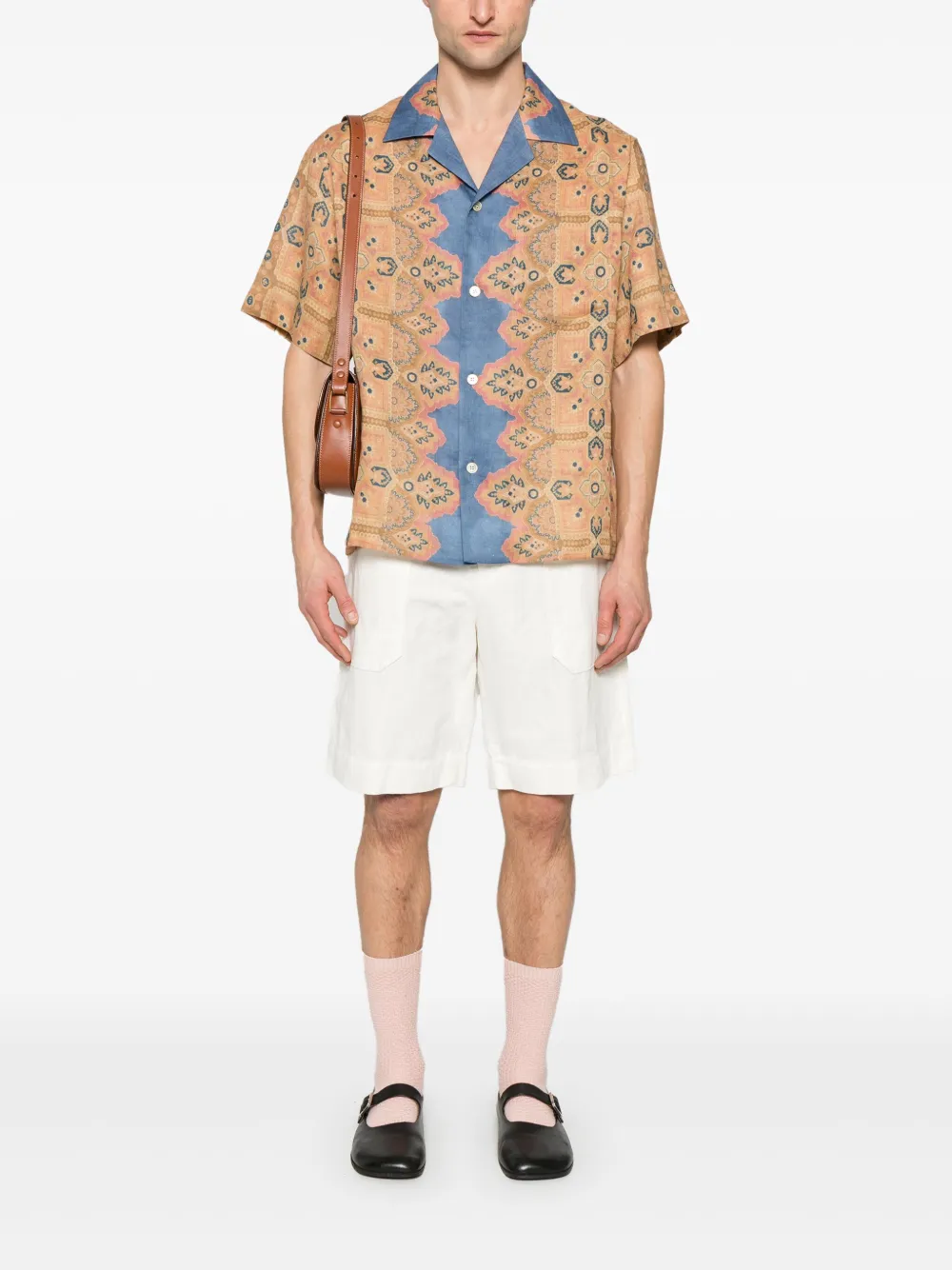 Valentino Garavani Voyage Imaginaire-print shirt - Bruin