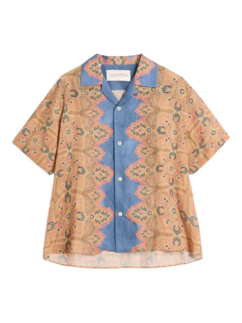 Valentino Garavani Voyage Imaginaire-print bowling shirt