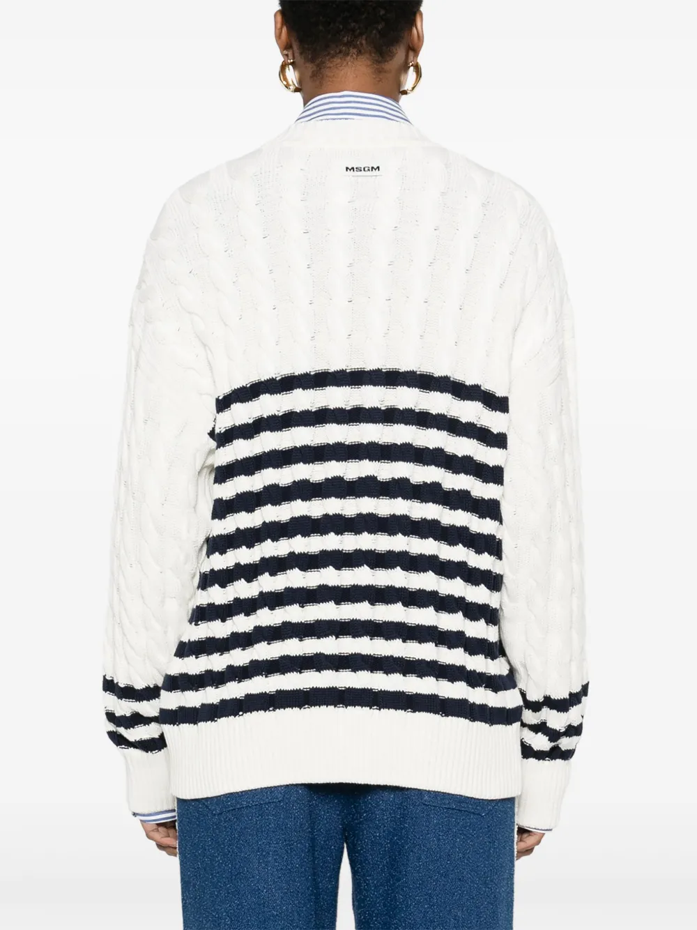 MSGM Gestreept vest Wit