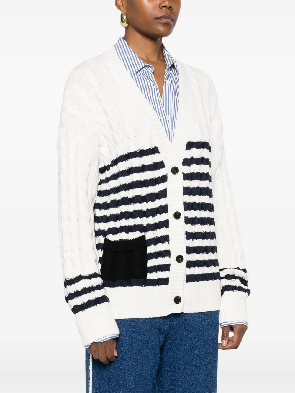 MSGM Gestreept vest Wit