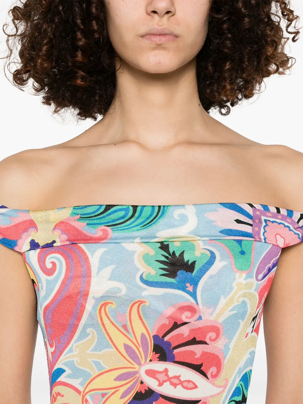 ETRO Tanktop met paisley-print Blauw