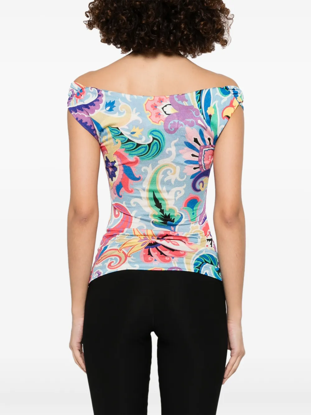 ETRO Tanktop met paisley-print Blauw