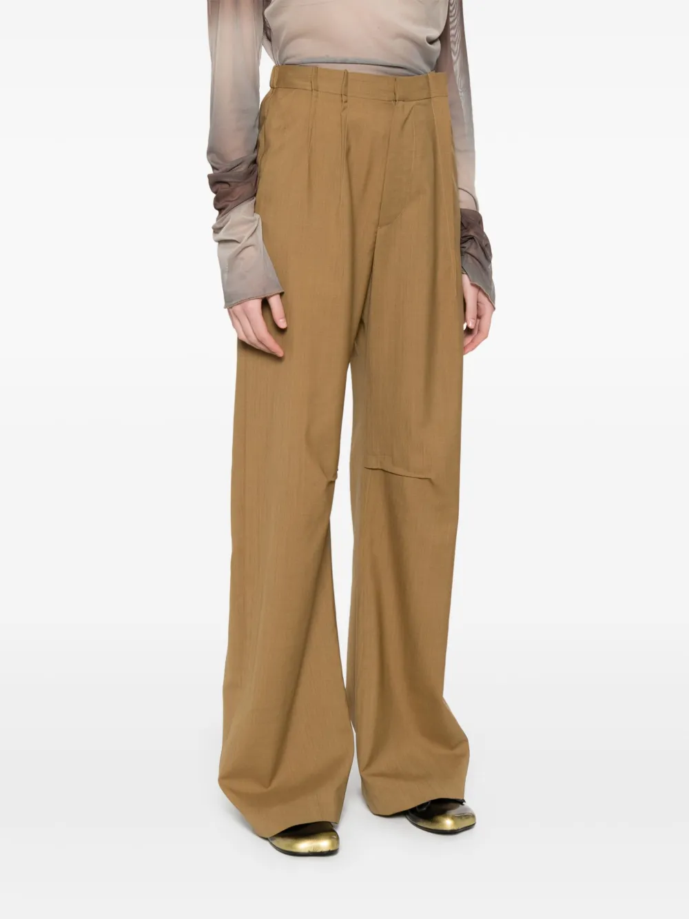 MM6 Maison Margiela Wollen broek Groen