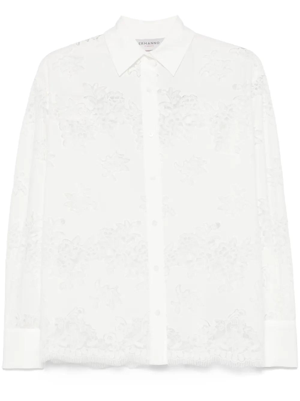 floral-embroidered blouse