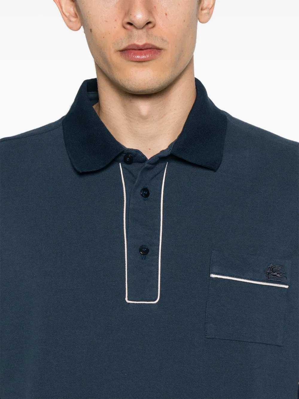 ETRO Poloshirt met patroon Blauw