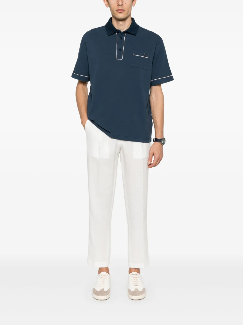 ETRO Poloshirt met patroon - Blauw