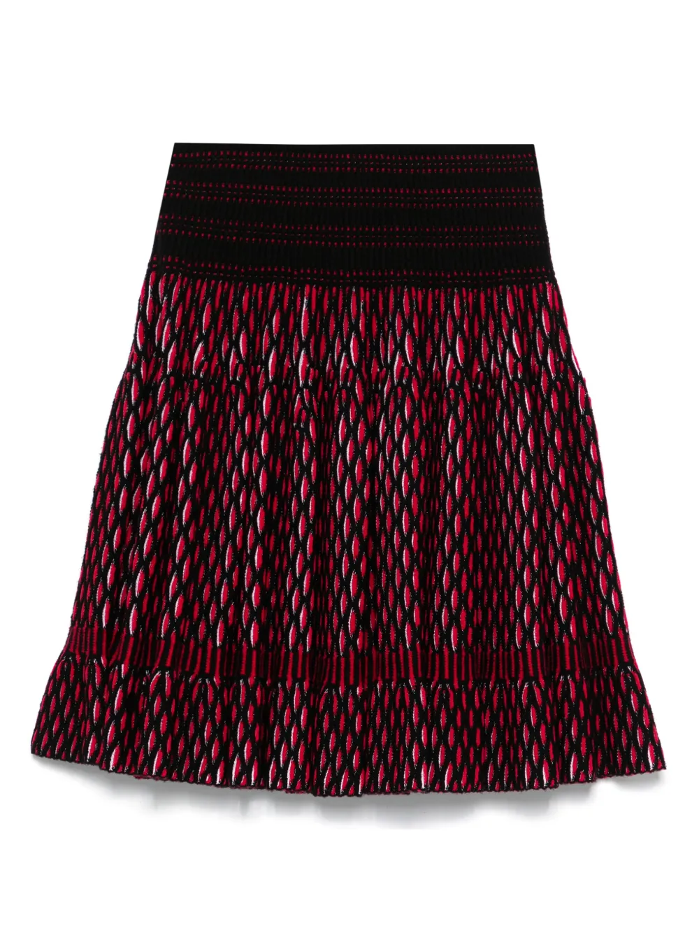 Alaïa Pre-Owned 2000s mini-rok met jacquard - Rood