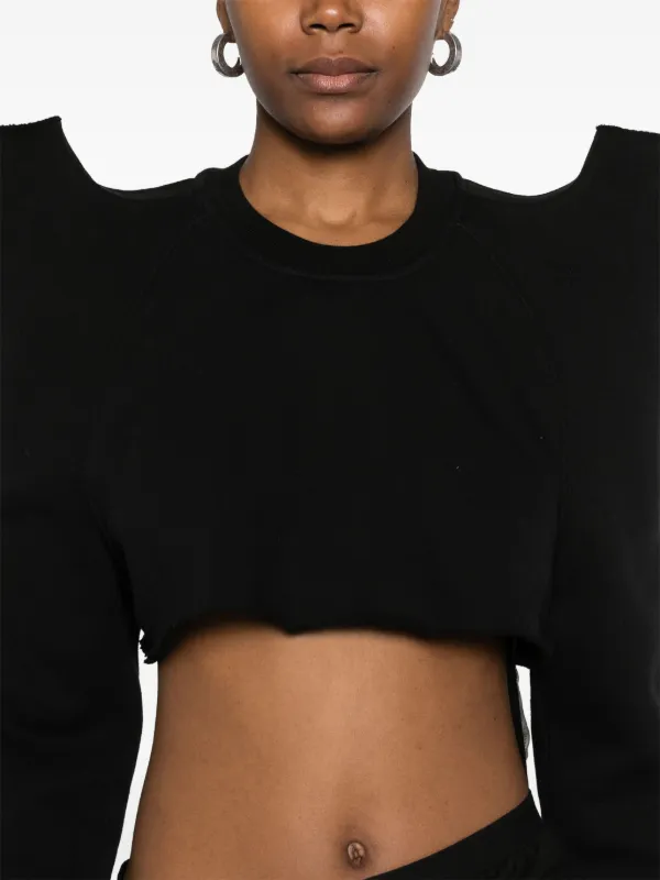 Rick Owens DRKSHDW クロップド スウェットシャツ | ブラック