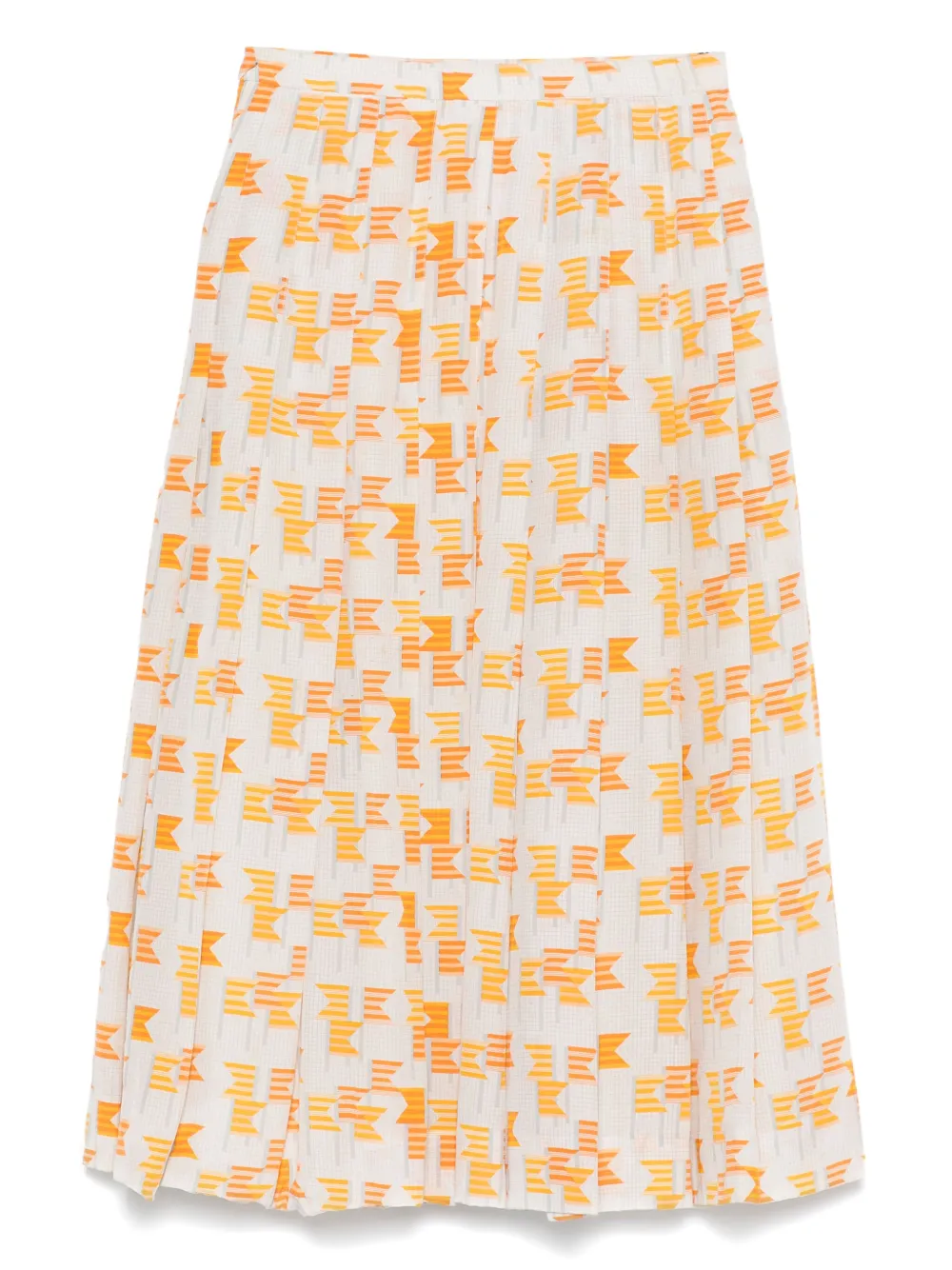 Hermès Pre-Owned 1970s midi-rok met gemixte print - Beige