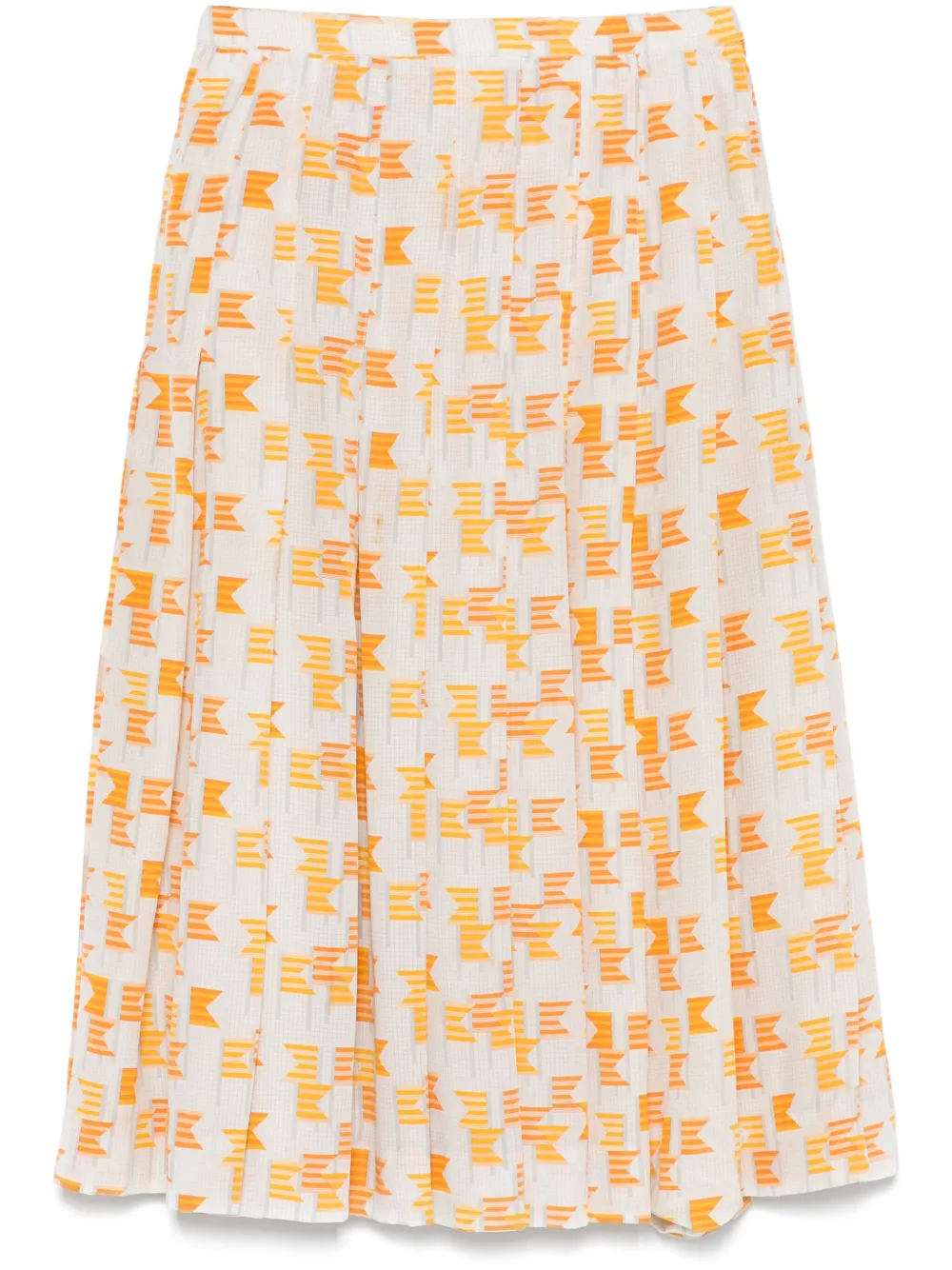 1970s mix-print midi skirt