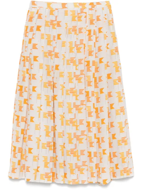 Hermès Pre-Owned falda midi con varios estampados 1970