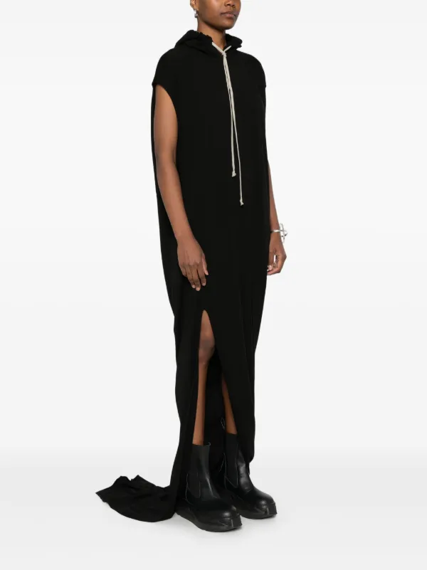 Rick Owens DRK SHDW 立体裁断 変形ワンピース Rick Owens DRKSHDW Edfu T マキシドレス | ブラック | FARFETCH JP