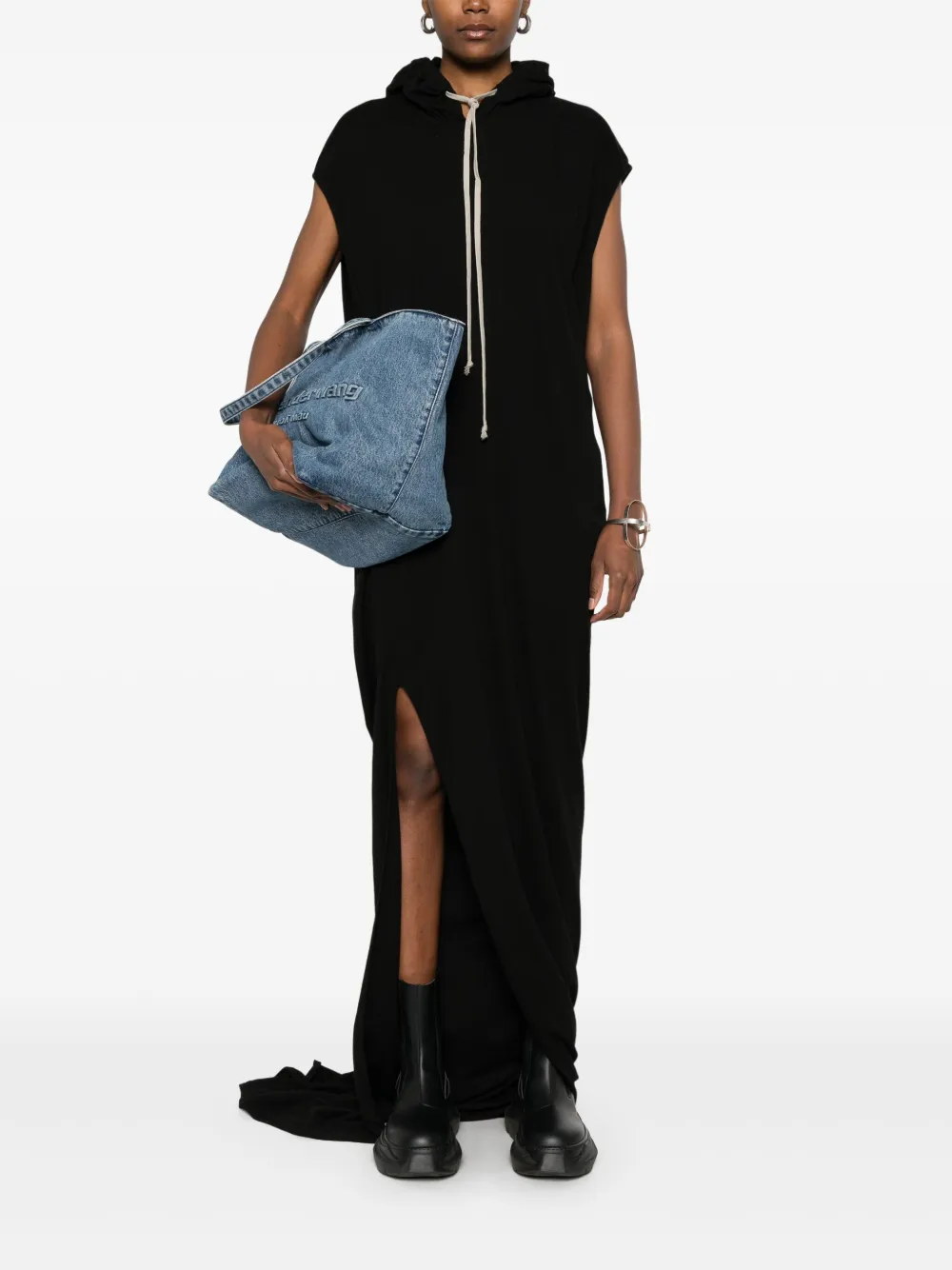 Rick Owens DRKSHDW Edfu T maxi-jurk - Zwart