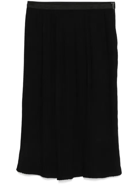 Christian Dior Pre-Owned falda midi de lana 1970