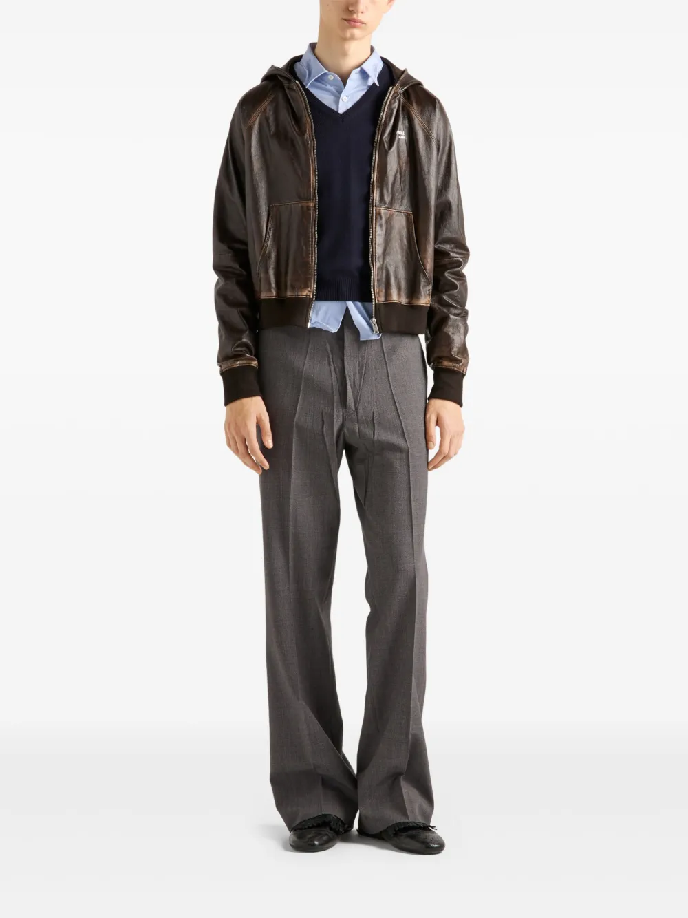 Prada hooded leather jacket | Leather Jackets | Image 2