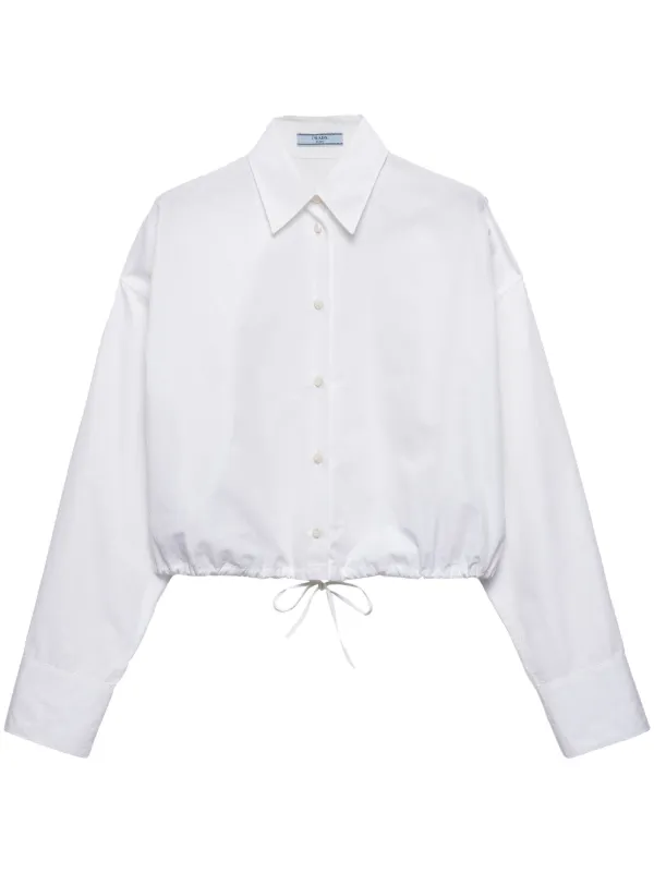 Prada Poplin Shirt | White | FARFETCH