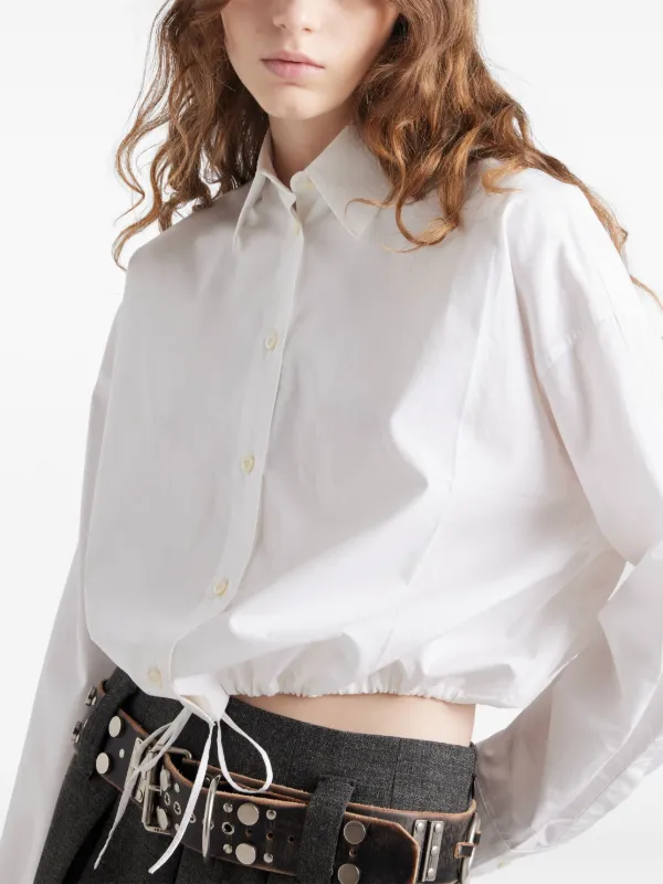 PRADA ポプリンシャツ Prada ポプリン シャツ | ホワイト | FARFETCH JP