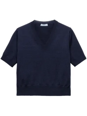 PRADA ショートスリーブ セーター Prada ショートスリーブ セーター | グレー | FARFETCH JP
