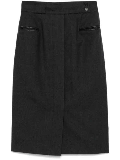 Hermès Pre-Owned 1970s wool midi skirt