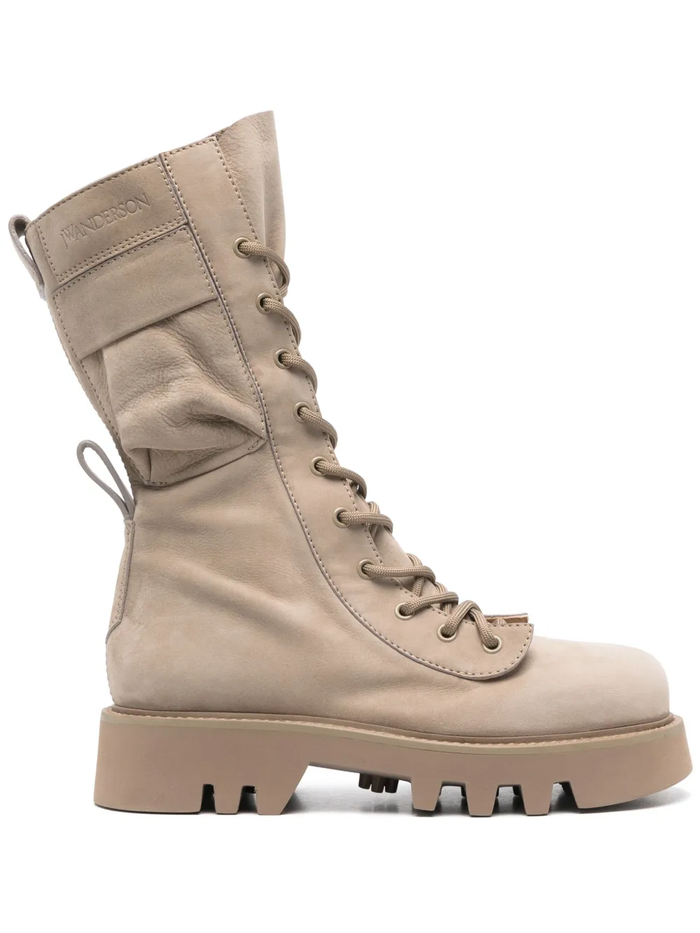 JW Anderson leather combat boots Neutrals