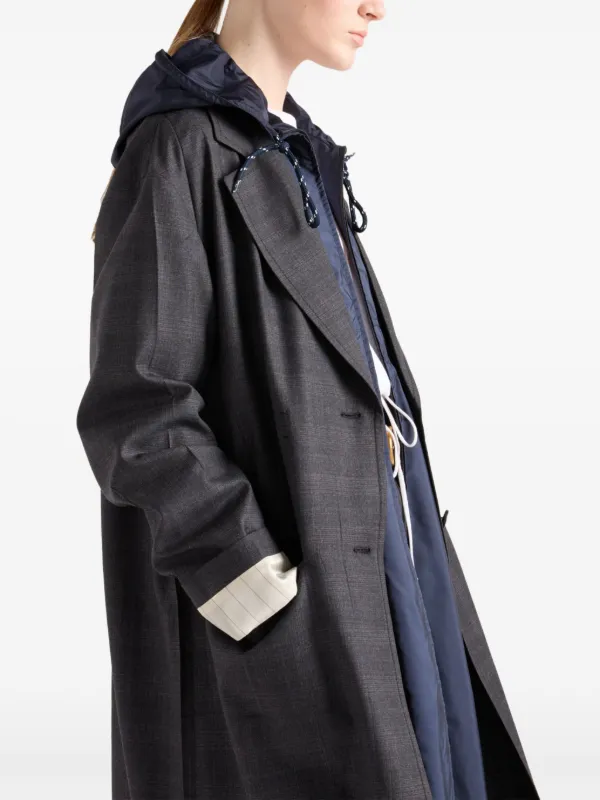 Prada single-breasted Wool Coat | Grey | FARFETCH