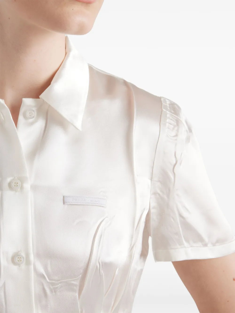 Prada Satijnen blouse Wit
