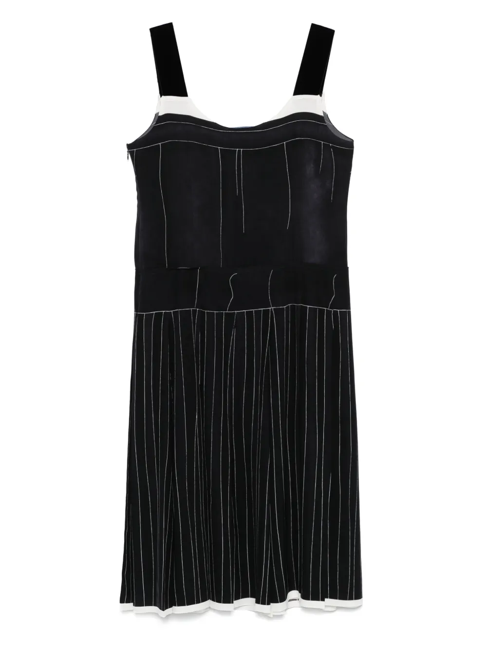 Prada Pre-Owned 2000s striped midi dress - Zwart