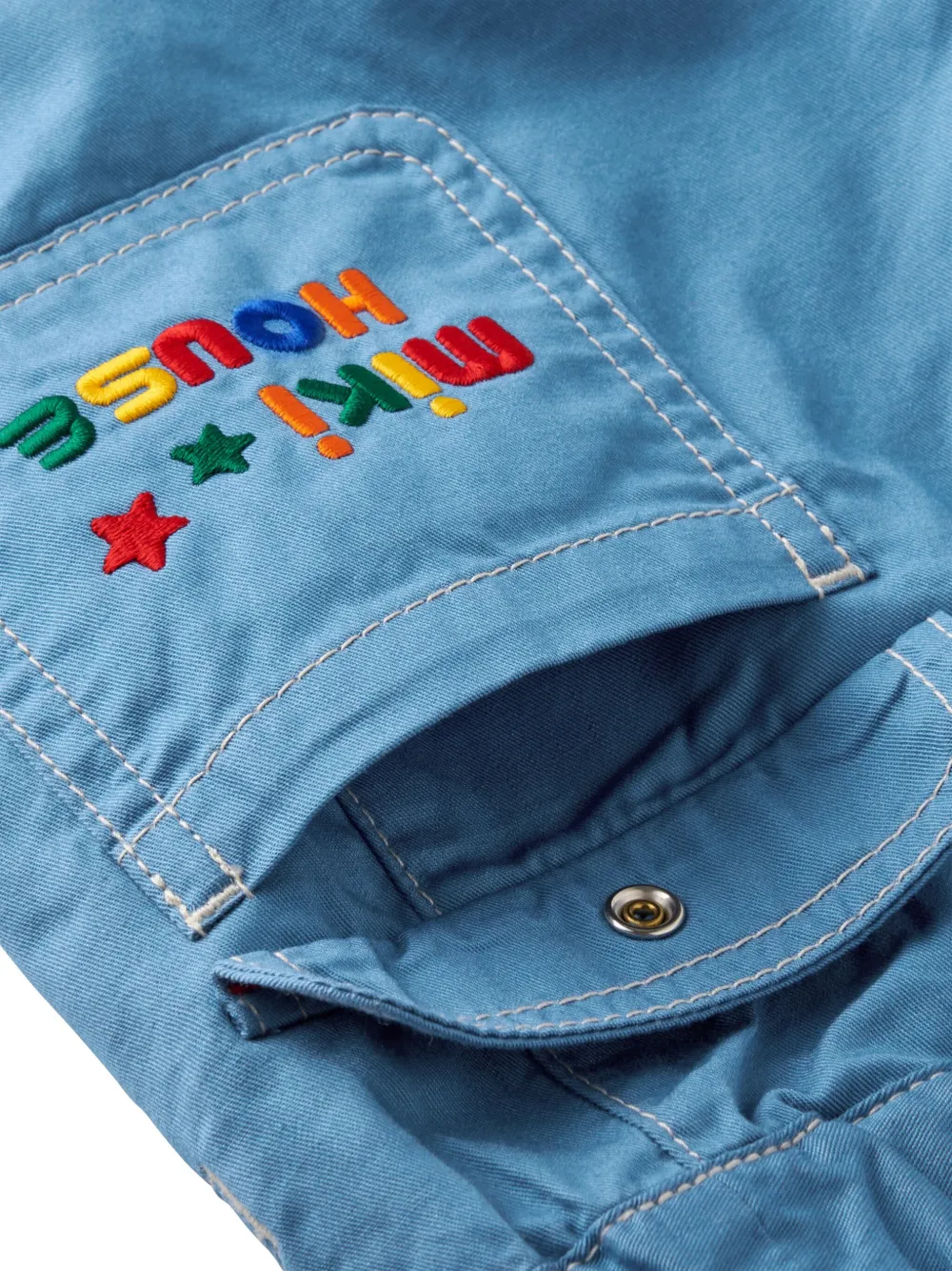 Miki House Broek met patch Blauw