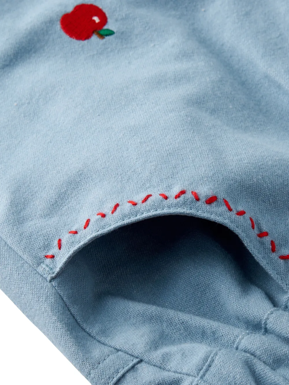 Miki House Broek met borduurwerk Blauw