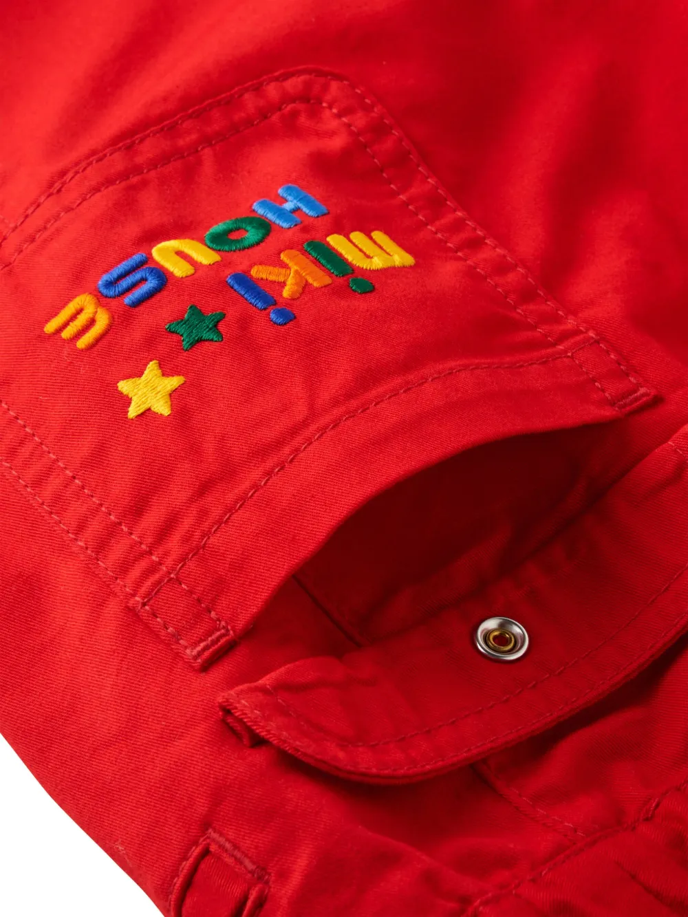 Miki House Broek met patch Rood