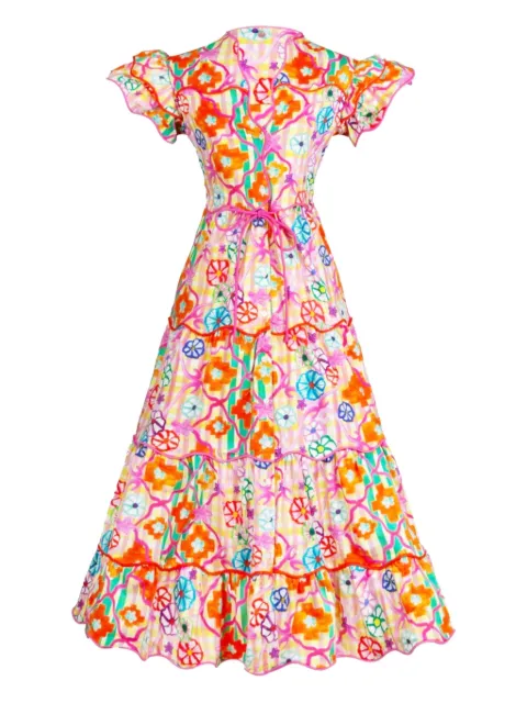 Celia B baba voyager-print midi dress