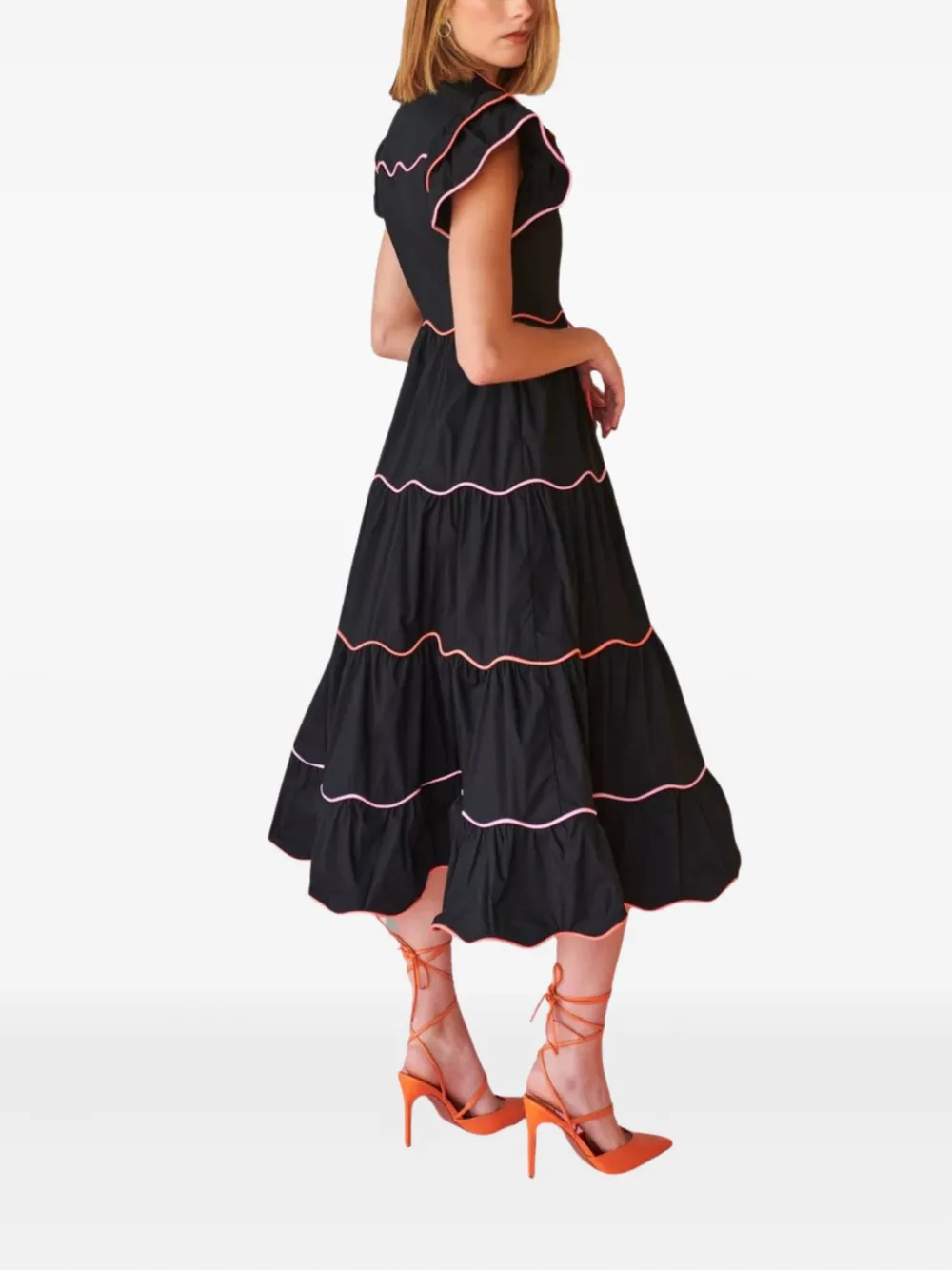 Celia B Baba Voyager jurk met ruches Zwart