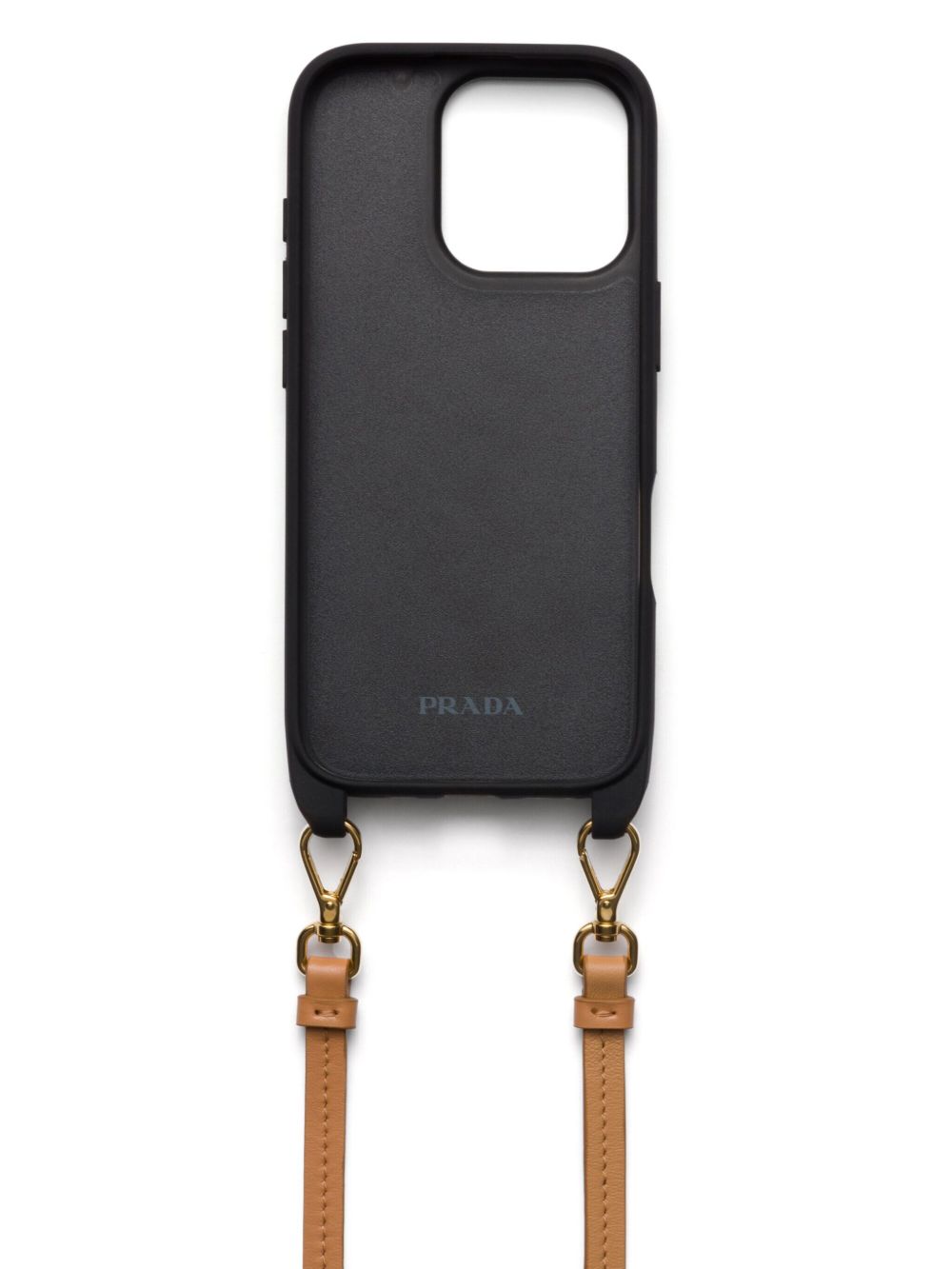 Prada Leren iPhone 16 Pro telefoonhoesje - Beige